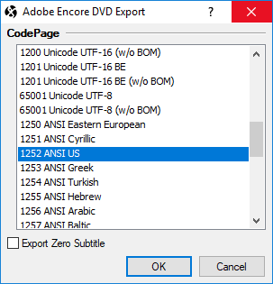  Export Configuration