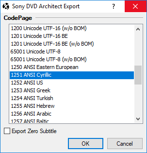  Export Configuration