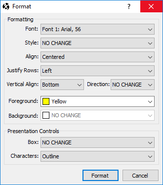  Right-click Format