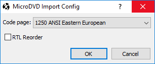  MicroDVD .SUB Import Config