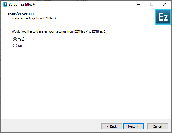 Settings migration